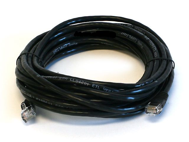 20FT Cat5e 350MHz Network RJ45 Network Cable - Black